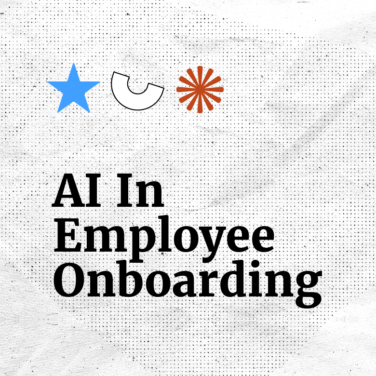 Ai in employee onboarding text on white background