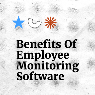 Benefits of employee monitoring software text on white grid background