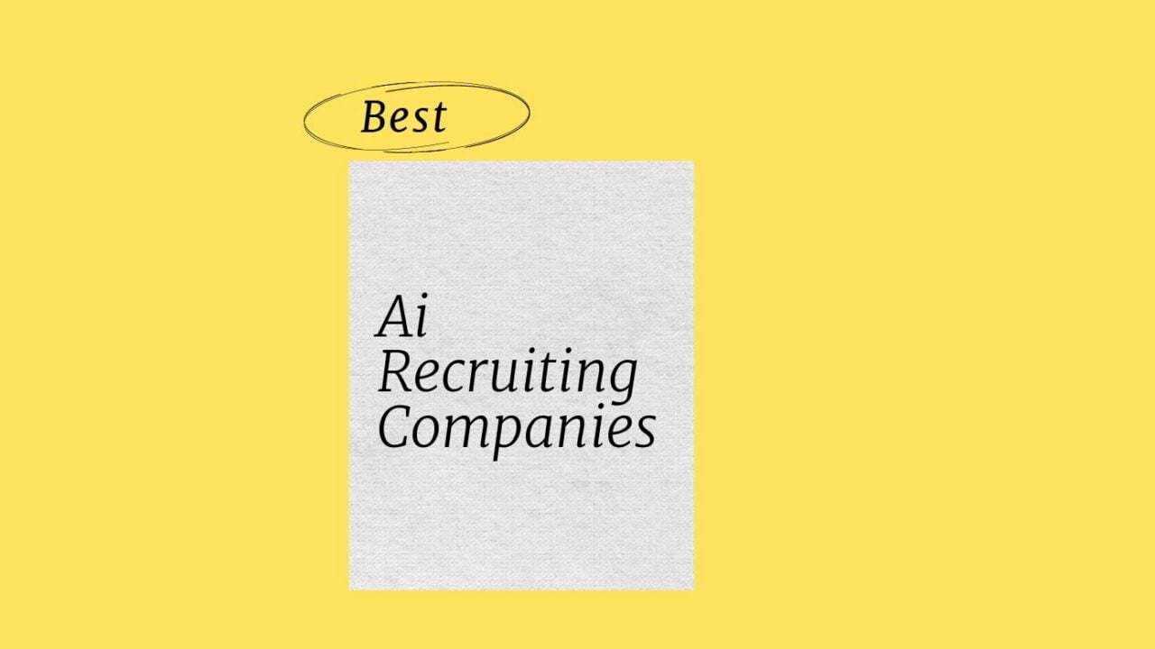 Ai recruiting companies best tools 85379
