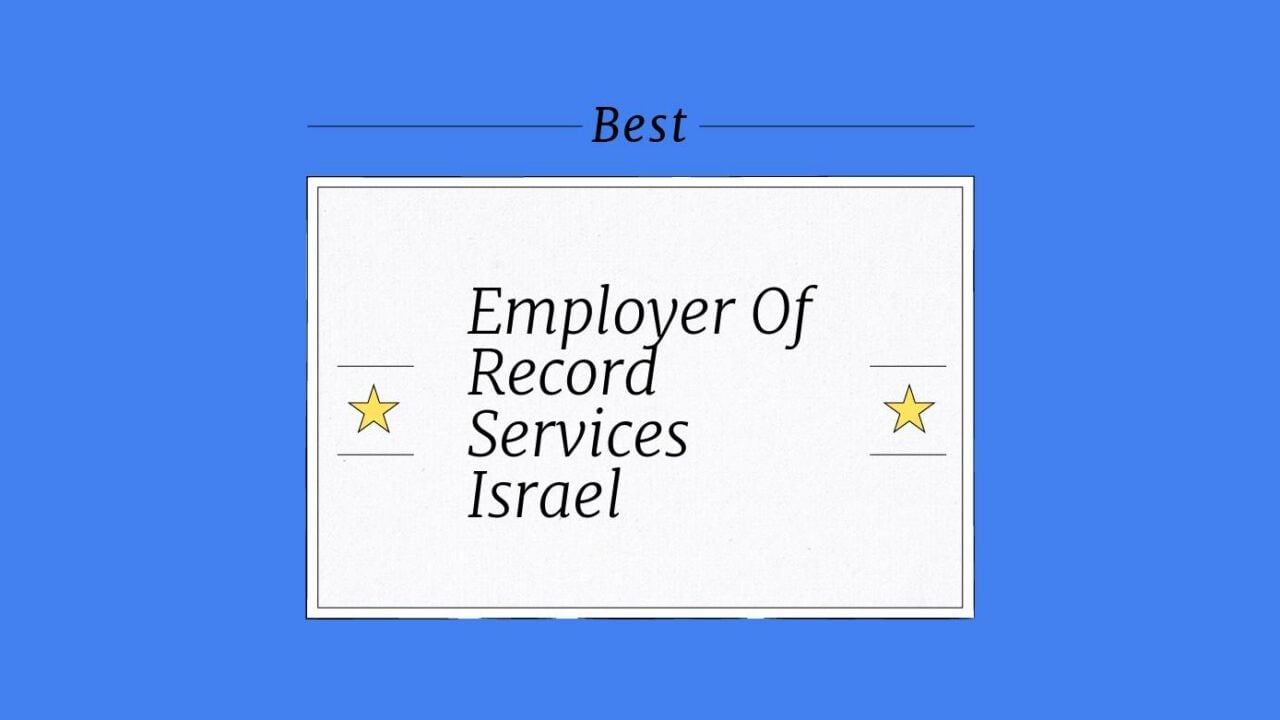 Employer of record services israel best tools 08202