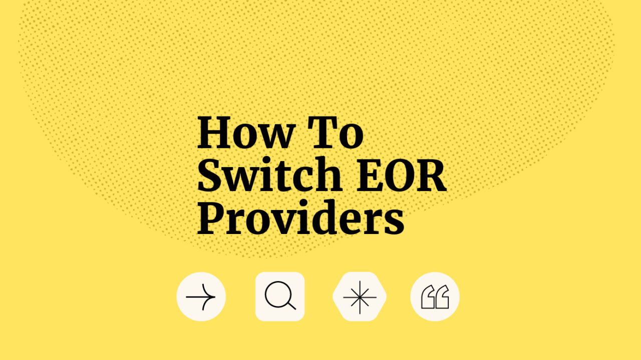 How to switch eor providers text on yellow background